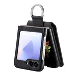 For Samsung Galaxy Z Flip5 5G Case Card Holder Kickstand Retro Texture Leather Back Cover