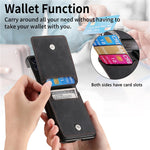 For Samsung Galaxy Z Flip5 5G Case Card Holder Kickstand Retro Texture Leather Back Cover
