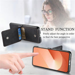For Samsung Galaxy Z Flip5 5G Case Card Holder Kickstand Retro Texture Leather Back Cover