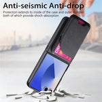 Til Samsung Galaxy Z Flip7 5G Magnetisk Etui Støttefod Denim Tekstur Læder Bagcover med Aftagelig Korttaske