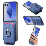 Til Samsung Galaxy Z Flip7 5G Magnetisk Etui Twill Tekstur Læder Bagcover med Kortlomme