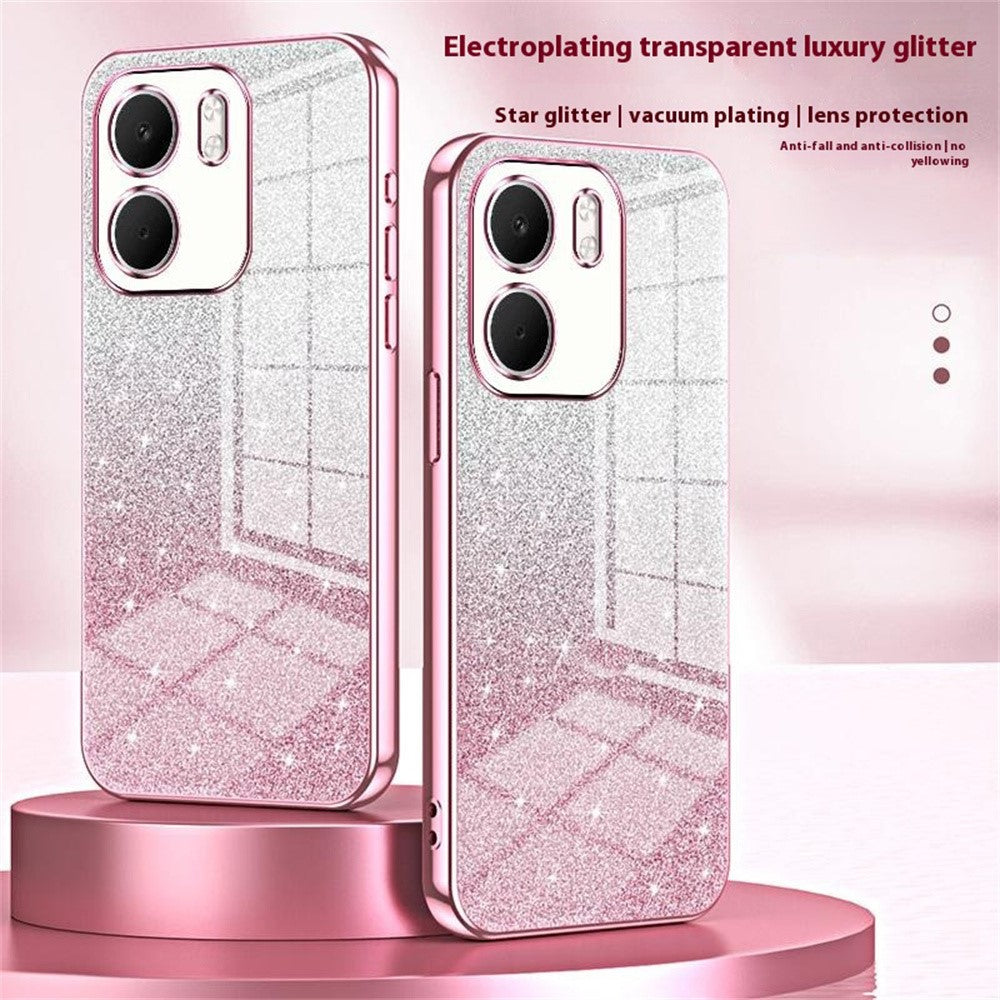 For Oppo A5x 5G Case Electroplating Gradient Glitter TPU Phone Cover