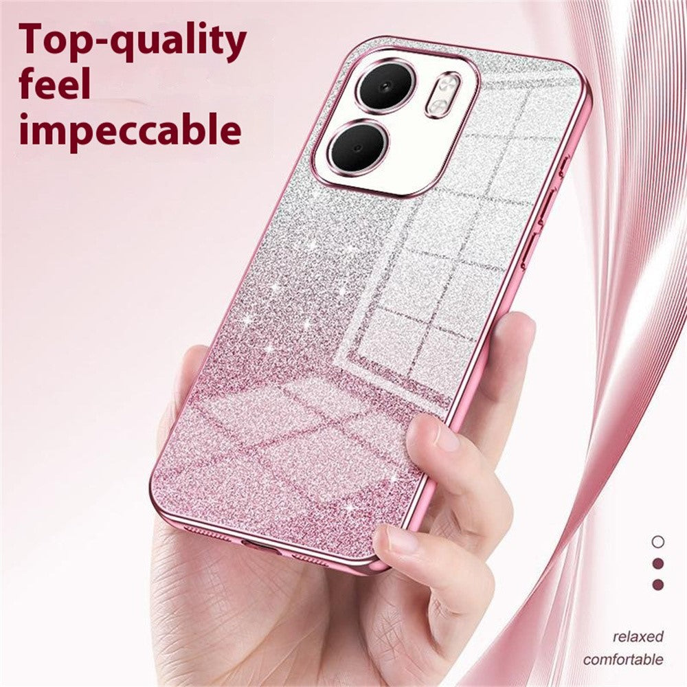 For Oppo A5x 5G Case Electroplating Gradient Glitter TPU Phone Cover