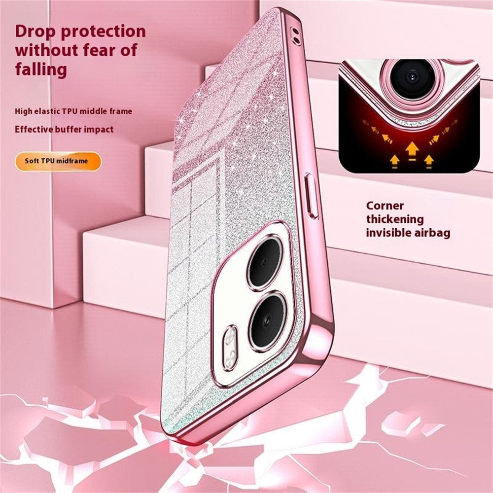 For Oppo A5x 5G Case Electroplating Gradient Glitter TPU Phone Cover