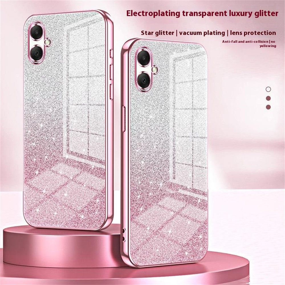 For Samsung Galaxy A08 5G / A08 4G / A07 4G Case Electroplating Gradient Glitter TPU Phone Cover