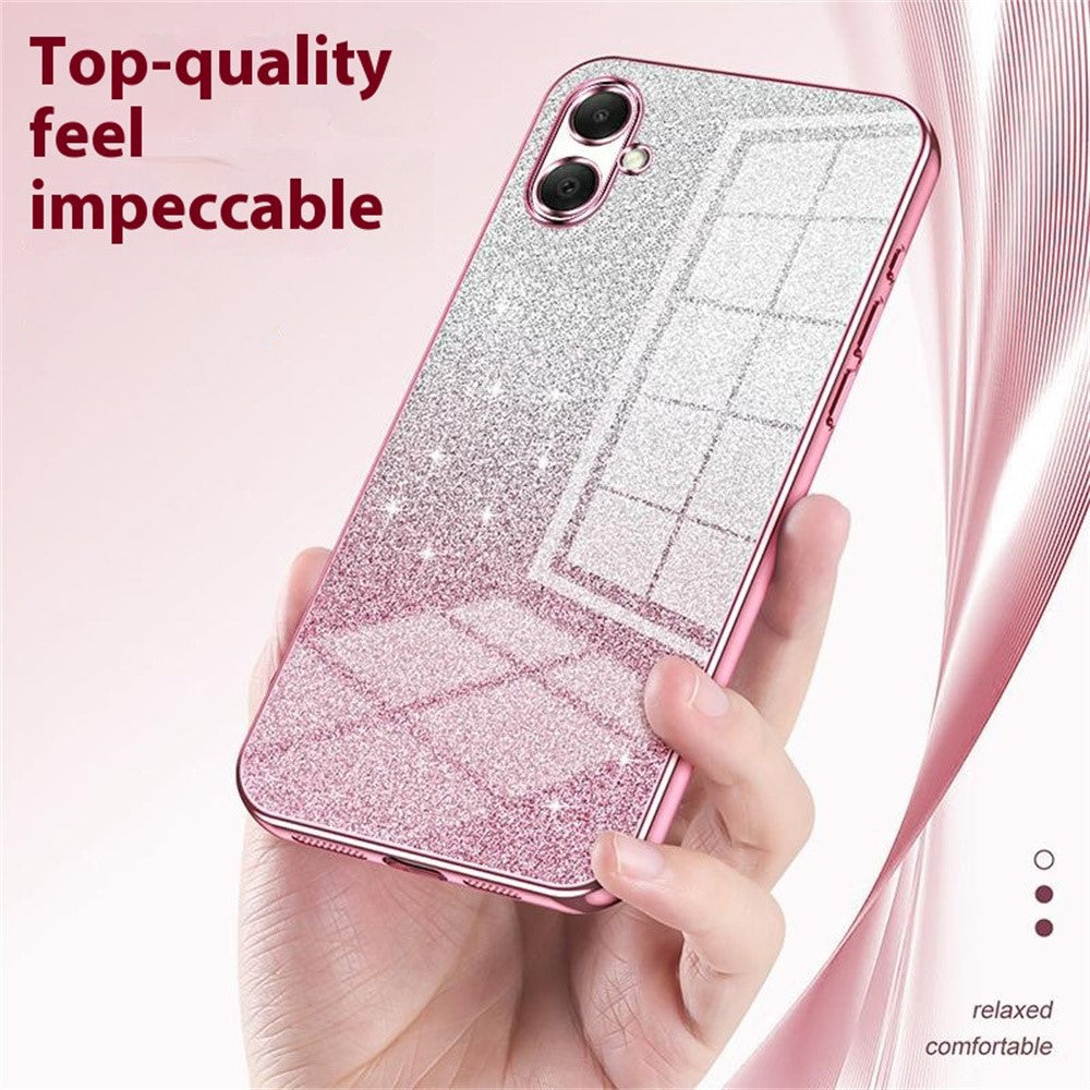 For Samsung Galaxy A08 5G / A08 4G / A07 4G Case Electroplating Gradient Glitter TPU Phone Cover