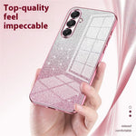 Til Samsung Galaxy A18 5G / A18 4G / A17 5G / A17 4G etui Elektrobelægning Gradient Glitter TPU telefoncover
