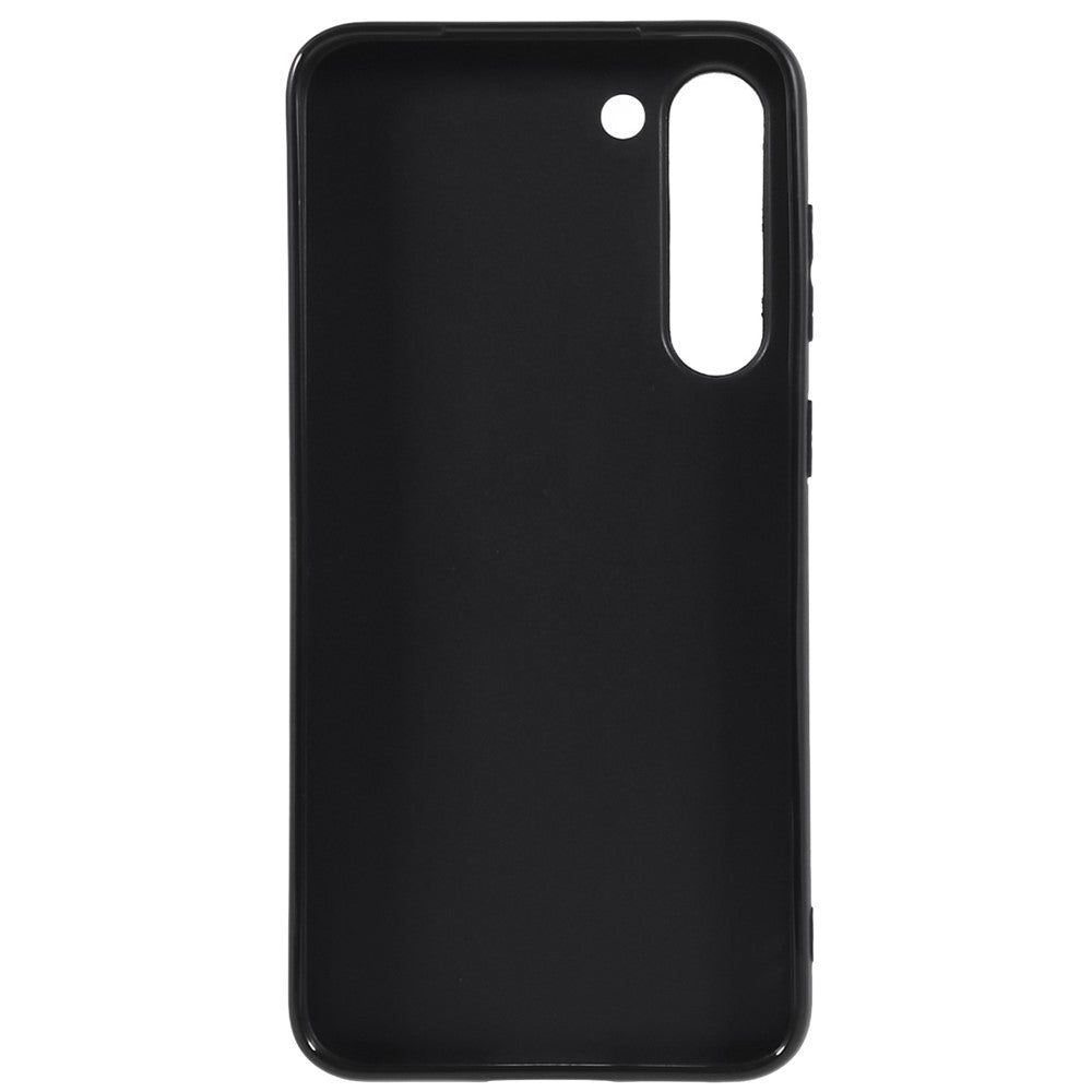 For Samsung Galaxy S23+ Shockproof Flexible TPU Phone Cover Black Matte Drop-Proof Grip Case