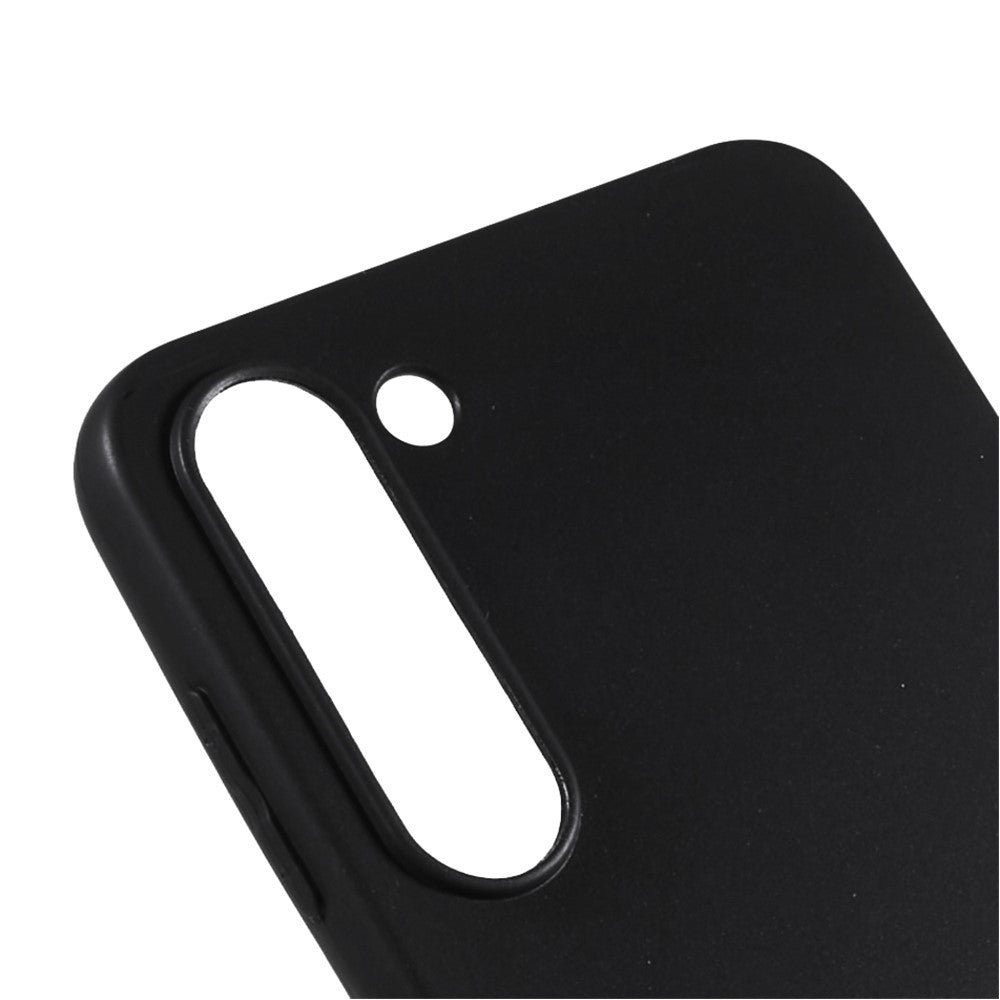 For Samsung Galaxy S23+ Shockproof Flexible TPU Phone Cover Black Matte Drop-Proof Grip Case