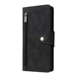 Phone Case For Samsung Galaxy A08 5G / A08 4G / A07 4G / A06 4G / A06 5G Zipper Wallet Rivet Decor Leather Cover with Wrist Strap