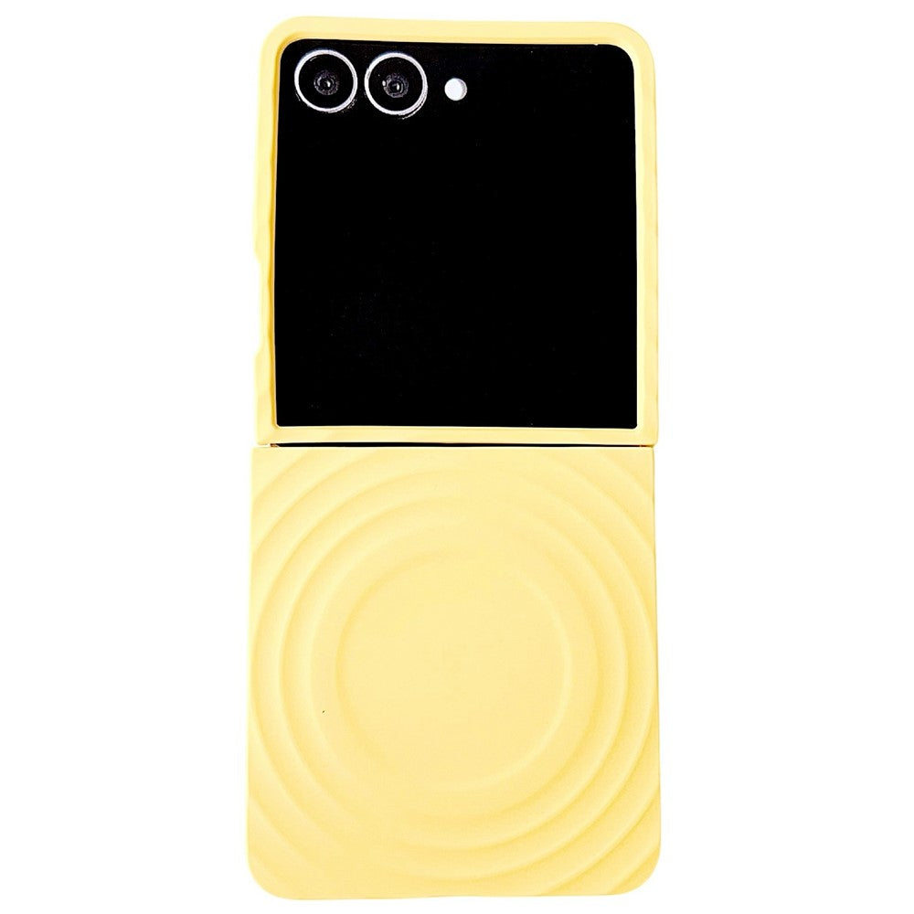 For Samsung Galaxy Z Flip7 5G Magnetic Case Skin-Touch Wave Texture Hard PC Phone Cover