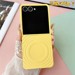 For Samsung Galaxy Z Flip7 5G Magnetic Case Skin-Touch Wave Texture Hard PC Phone Cover