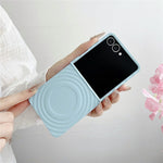 For Samsung Galaxy Z Flip7 5G Magnetic Case Skin-Touch Wave Texture Hard PC Phone Cover