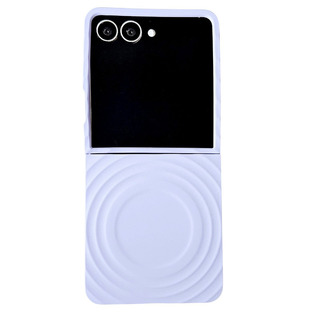 For Samsung Galaxy Z Flip7 5G Magnetic Case Skin-Touch Wave Texture Hard PC Phone Cover