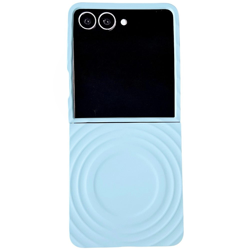 For Samsung Galaxy Z Flip7 5G Magnetic Case Skin-Touch Wave Texture Hard PC Phone Cover