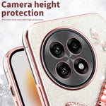 KADEM mobilskal till OnePlus 13R 5G / Ace 5 5G / Ace 5 Pro 5G Dragonfly Kickstand TPU Blommor Glitter Skal