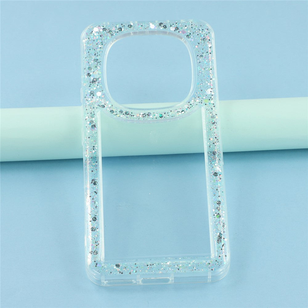 For Xiaomi Redmi Note 14 Pro 5G / Poco X7 5G Case Glitter Epoxy Soft TPU Clear Back Cover