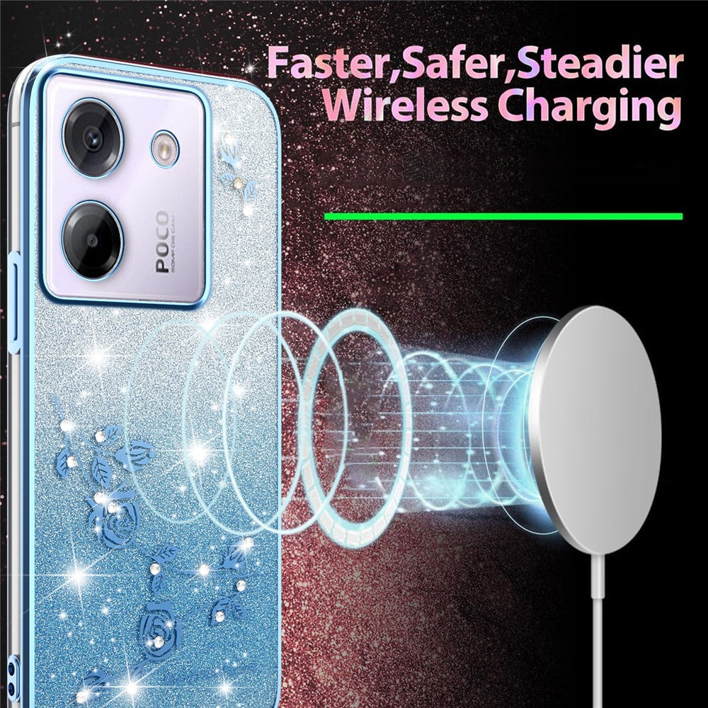KADEM For Xiaomi Poco M7 Pro 5G Case Flower TPU Flexible Gradient Phone Cover
