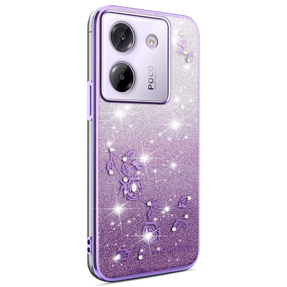 KADEM For Xiaomi Poco M7 Pro 5G Case Flower TPU Flexible Gradient Phone Cover