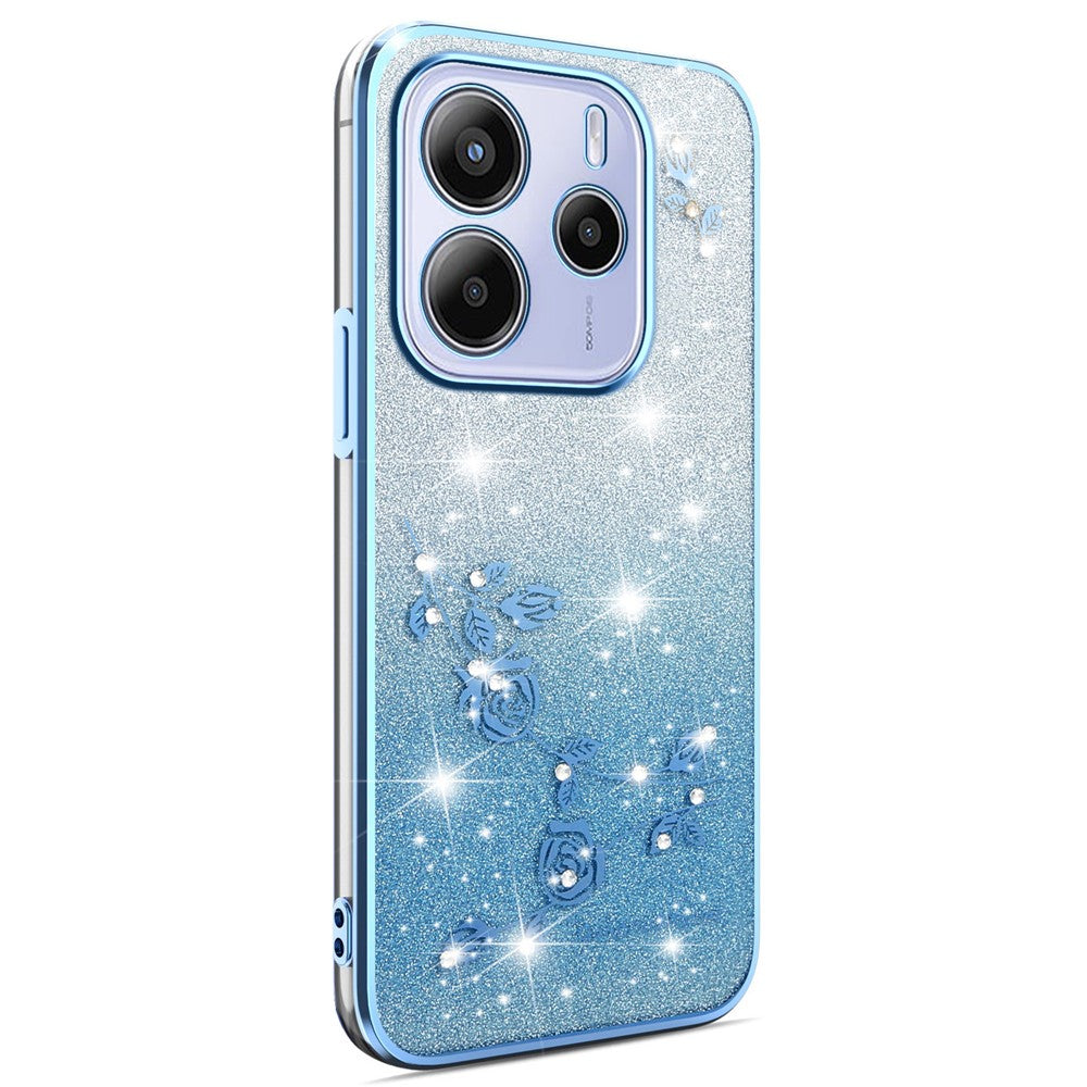 KADEM For Xiaomi Redmi Note 14 4G (164.84mm) Case Flower TPU Flexible Gradient Phone Cover