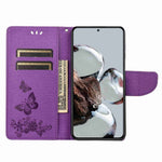 Xiaomi 12T 5G / Redmi K50 Ultra 5G Fjärilsblommigt tryck Stötsäkert Plånboksfodral PU-läder Stativ Magnetisk stängning Flip Folio mobilskal