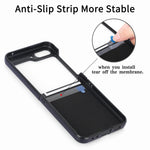 For Samsung Galaxy Z Flip7 5G Case Card Holder Kickstand Retro Texture Leather Back Cover