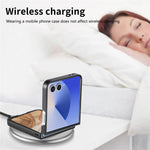 For Samsung Galaxy Z Flip7 5G Magnetic Case Denim Texture Leather + PC Shockproof Phone Cover