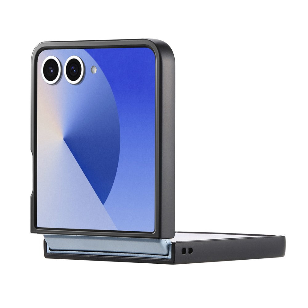 For Samsung Galaxy Z Flip7 5G Magnetic Case Denim Texture Leather + PC Shockproof Phone Cover