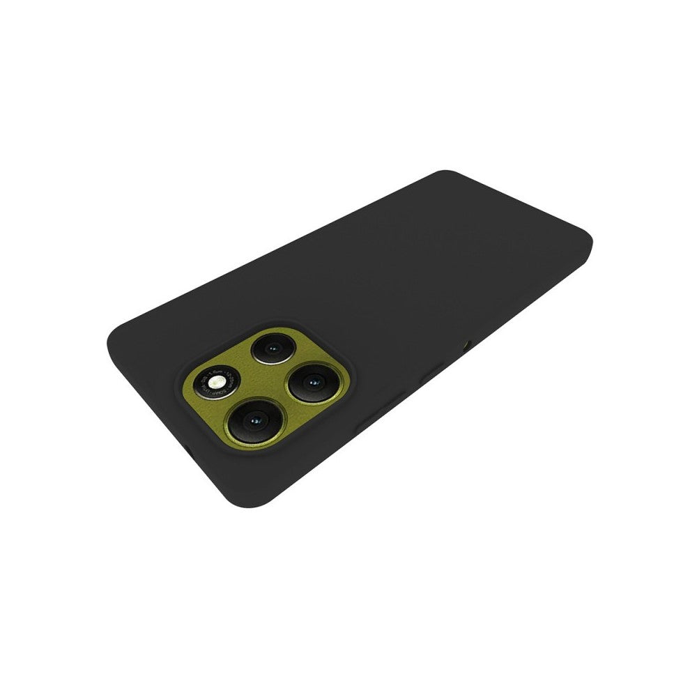 For Motorola Moto G86 5G Case Soft Matte Back TPU Black Phone Cover (Large Cutout)
