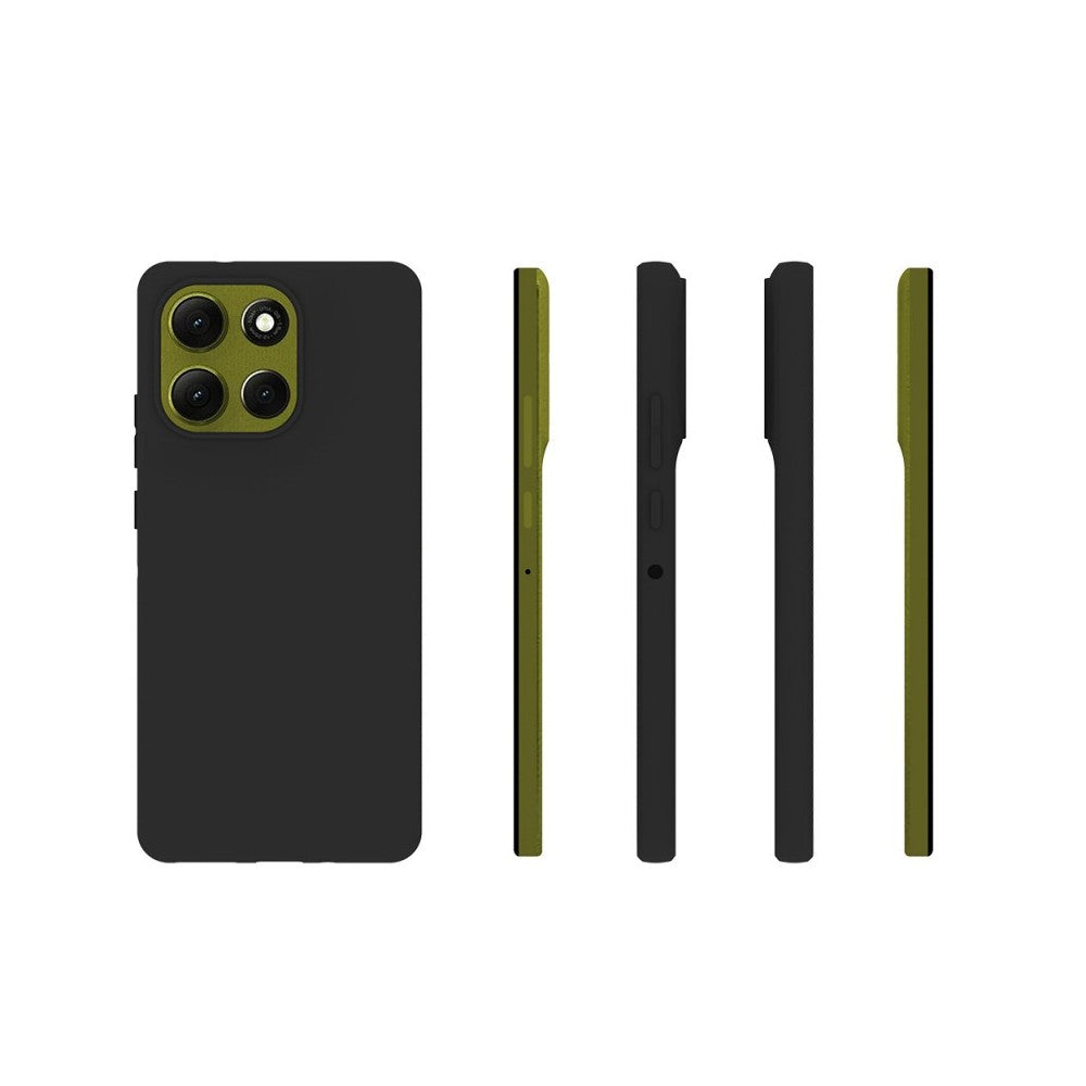 For Motorola Moto G86 5G Case Soft Matte Back TPU Black Phone Cover (Large Cutout)
