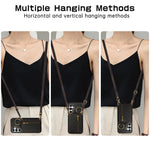 For Samsung Galaxy S25  /  S24 Leather Back Cover Zipper Wallet Kickstand Phone Case with Shoulder Strap