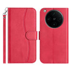 Stand Case for Oppo Find X8 Pro 5G PU Leather Wallet Phone Cover S Shape Stitching Design with Strap