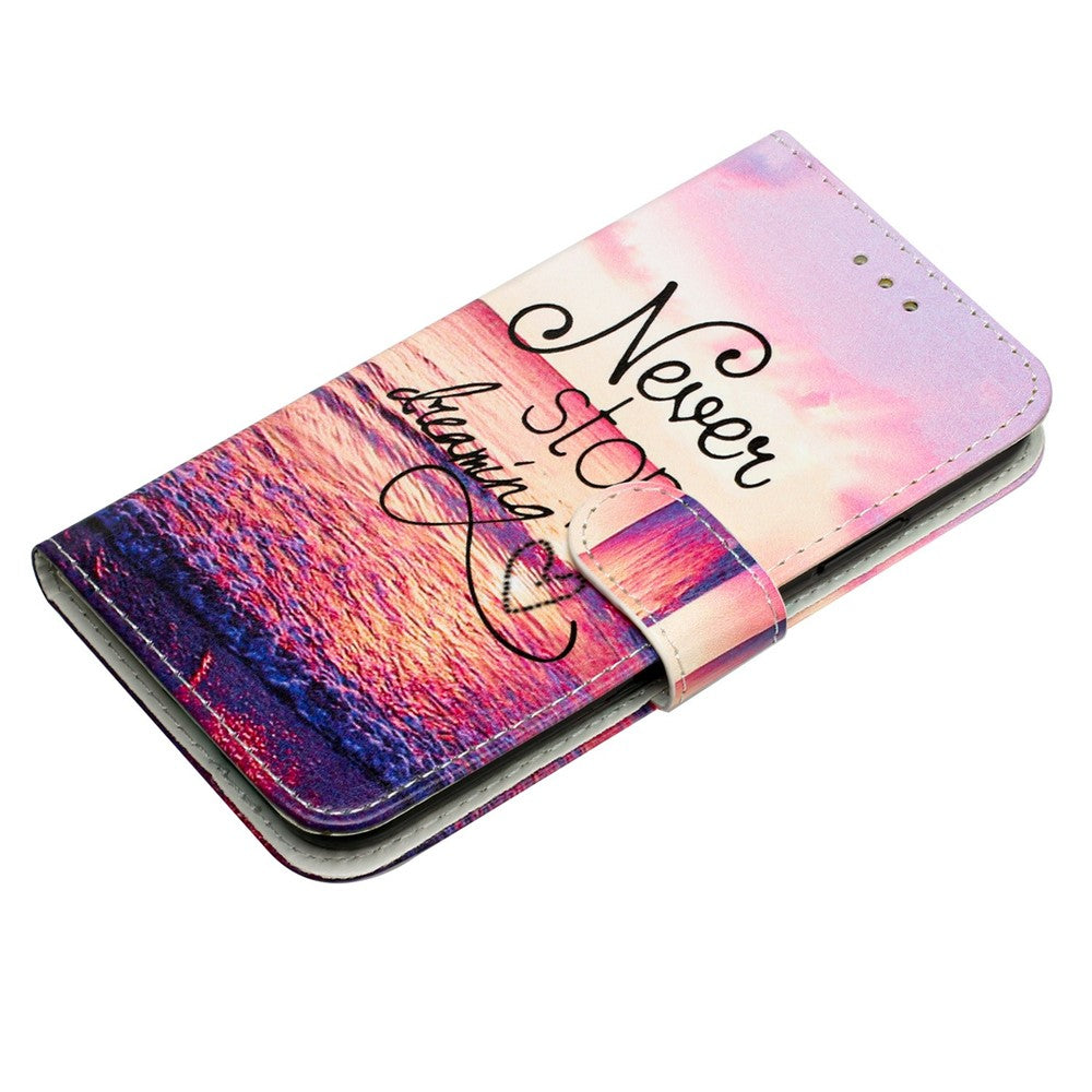 Wallet Case for Honor 400 Lite 5G Printed Pattern PU Leather Stand Phone Cover with Strap