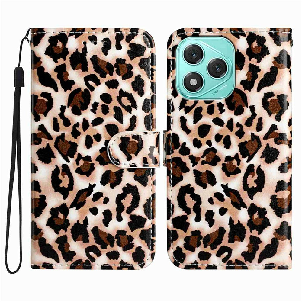 Wallet Case for Honor 400 Lite 5G Printed Pattern PU Leather Stand Phone Cover with Strap