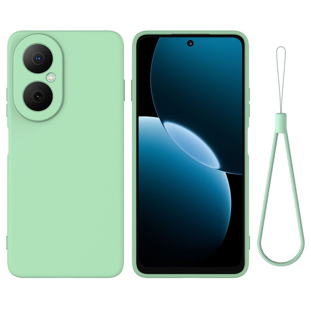 Huawei Nova Y73 4G flytande silikonskal mobilbaksida med handrem