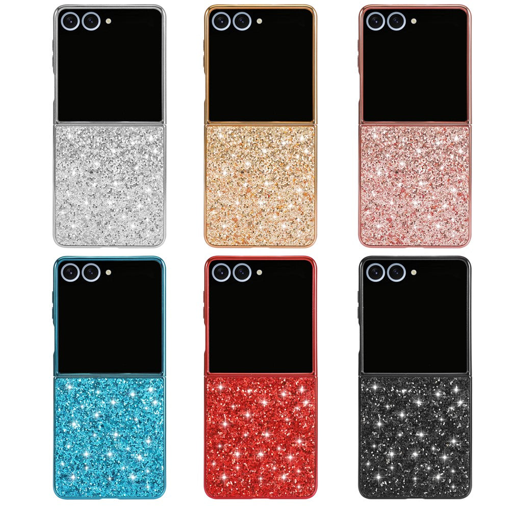 Til Samsung Galaxy Z Flip7 5G Cover PC Sparkling Glitter Telefon Bagcover