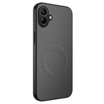 WANLONFENG magnetisk etui til Samsung Galaxy A08 4G / A07 4G / A07s 4G TQ-serien, mobilcover i PC og TPU med kulfiberstruktur