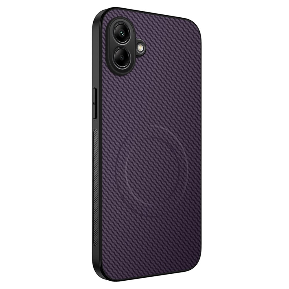 WANLONFENG magnetisk etui til Samsung Galaxy A08 4G / A07 4G / A07s 4G TQ-serien, mobilcover i PC og TPU med kulfiberstruktur