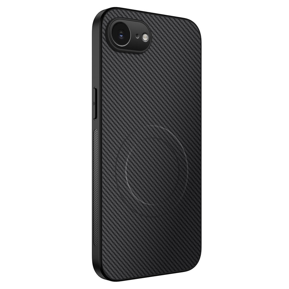 WANLONFENG For iPhone 17e / 16e Case Compatible with MagSafe  TQ Series Carbon Fiber Texture PC TPU Phone Cover