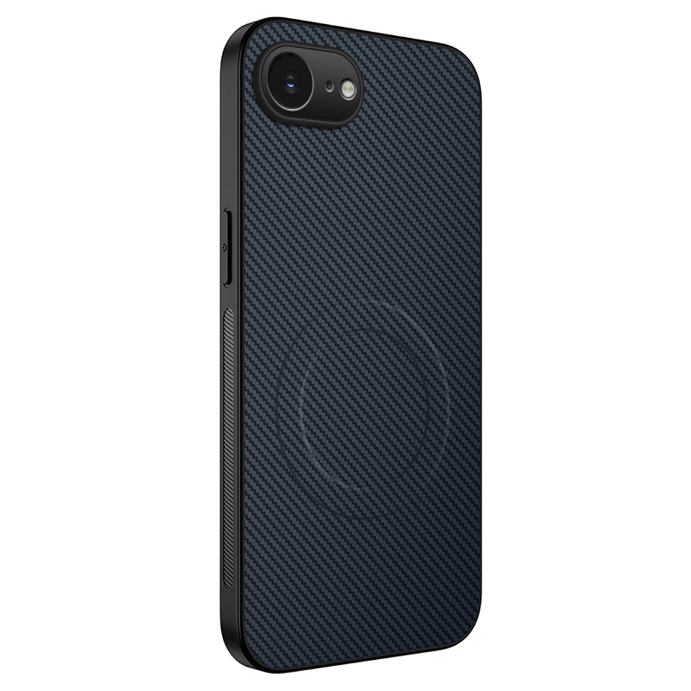 WANLONFENG For iPhone 17e / 16e Case Compatible with MagSafe  TQ Series Carbon Fiber Texture PC TPU Phone Cover