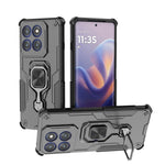 WANLONFENG til Motorola Edge 60 Pro 5G cover PC TPU Bagside Kickstand med hærdet glas