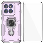 WANLONFENG til Motorola Edge 60 Pro 5G cover PC TPU Bagside Kickstand med hærdet glas