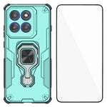 WANLONFENG til Motorola Edge 60 Pro 5G cover PC TPU Bagside Kickstand med hærdet glas