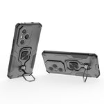 WANLONFENG For Honor 400 Pro 5G (Global) Phone Case  PC TPU Back Cover Kickstand with Tempered Glass