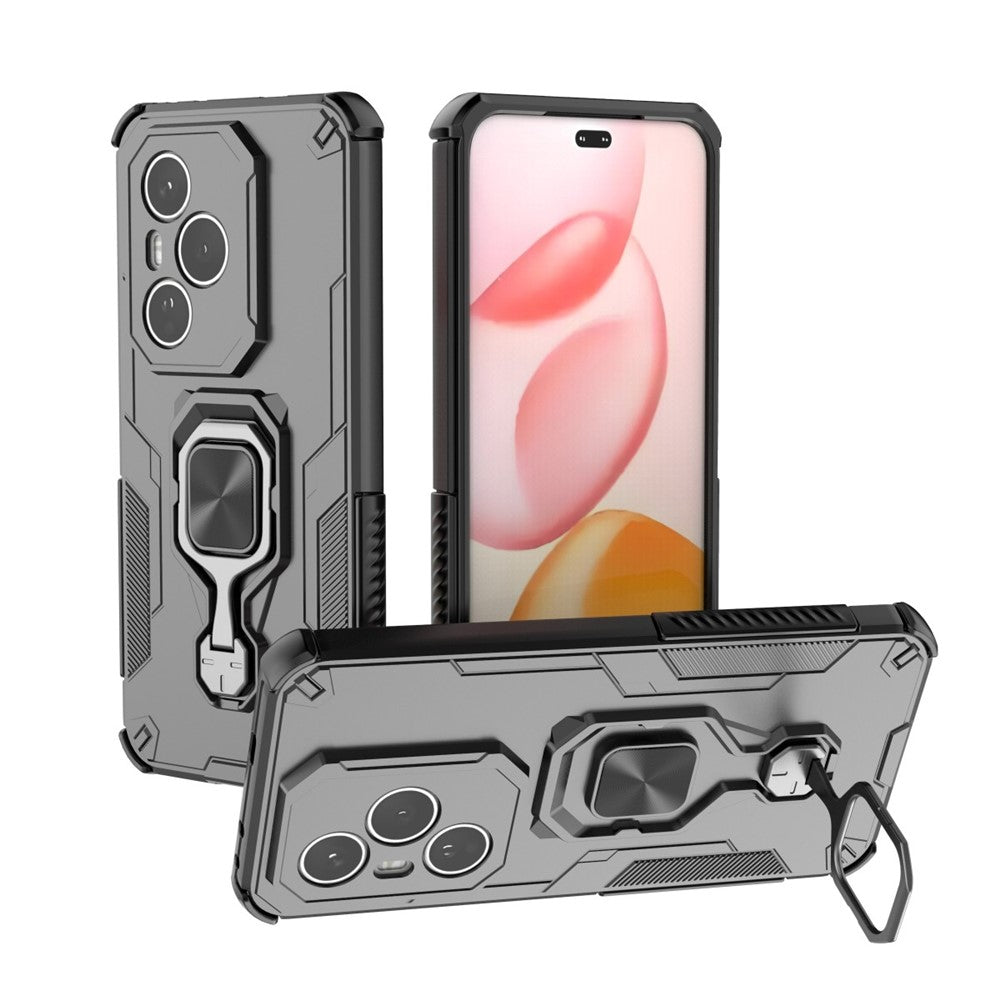 WANLONFENG For Honor 400 Pro 5G (Global) Phone Case  PC TPU Back Cover Kickstand with Tempered Glass