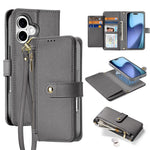 DUX DUCIS For iPhone 17 Case  Lawa Series Detachable Magnetic Cowhide Leather Cover Zipper Wallet