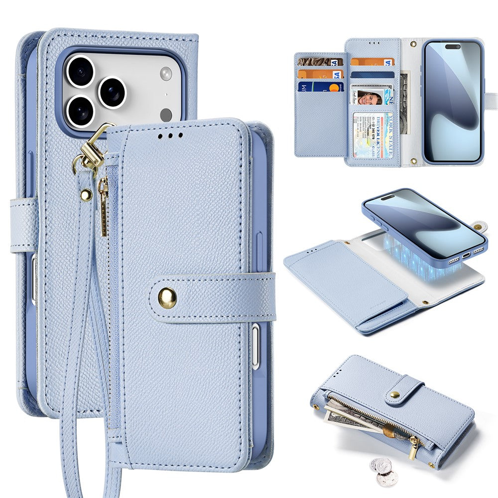 DUX DUCIS For iPhone 17 Pro Max Case  Lawa Series Detachable Magnetic Cowhide Leather Cover Zipper Wallet