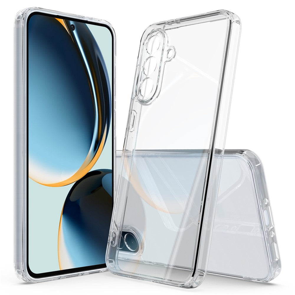 Gennemsigtigt mobilcover i TPU+akryl til Samsung Galaxy M17 5G / F17 5G / A18 4G / A18 5G / A17 5G / A17 4G, stødsikkert cover til bagsiden