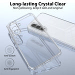 Gennemsigtigt mobilcover i TPU+akryl til Samsung Galaxy M17 5G / F17 5G / A18 4G / A18 5G / A17 5G / A17 4G, stødsikkert cover til bagsiden