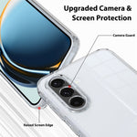 Gennemsigtigt mobilcover i TPU+akryl til Samsung Galaxy M17 5G / F17 5G / A18 4G / A18 5G / A17 5G / A17 4G, stødsikkert cover til bagsiden